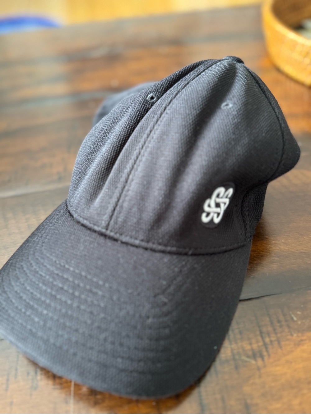 System of Strength Black Baseball Cap with White Interlocking Logo